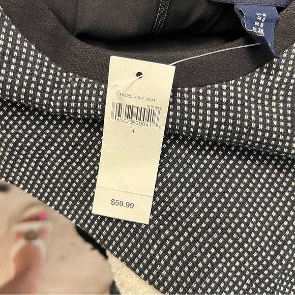 NWT Gap Women's Black White Tweed Sleeveless Dress Size 4 Cotton - Picture 8 of 9